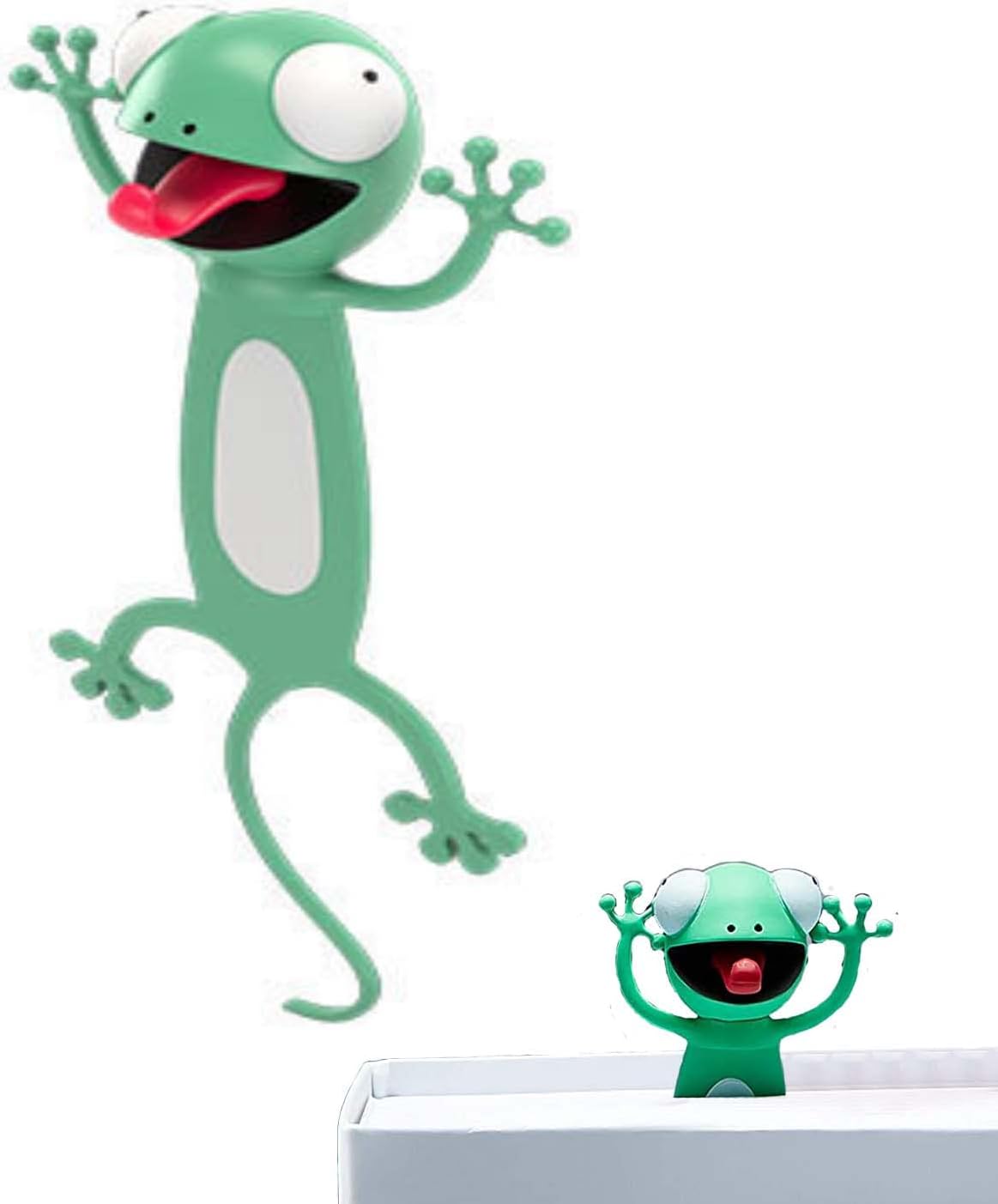 3D Cartoon Animal Book Marks，Funny Cute Pretty Unique Bookmark for Kids, Boys, Girls, Students and Reading Lovers (Gecko)